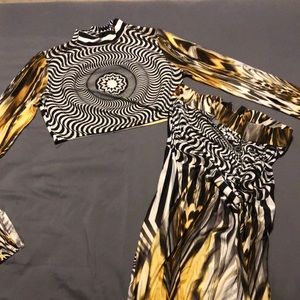 Cropped long sleeve, Maxi Skirt set ✨ 🦓